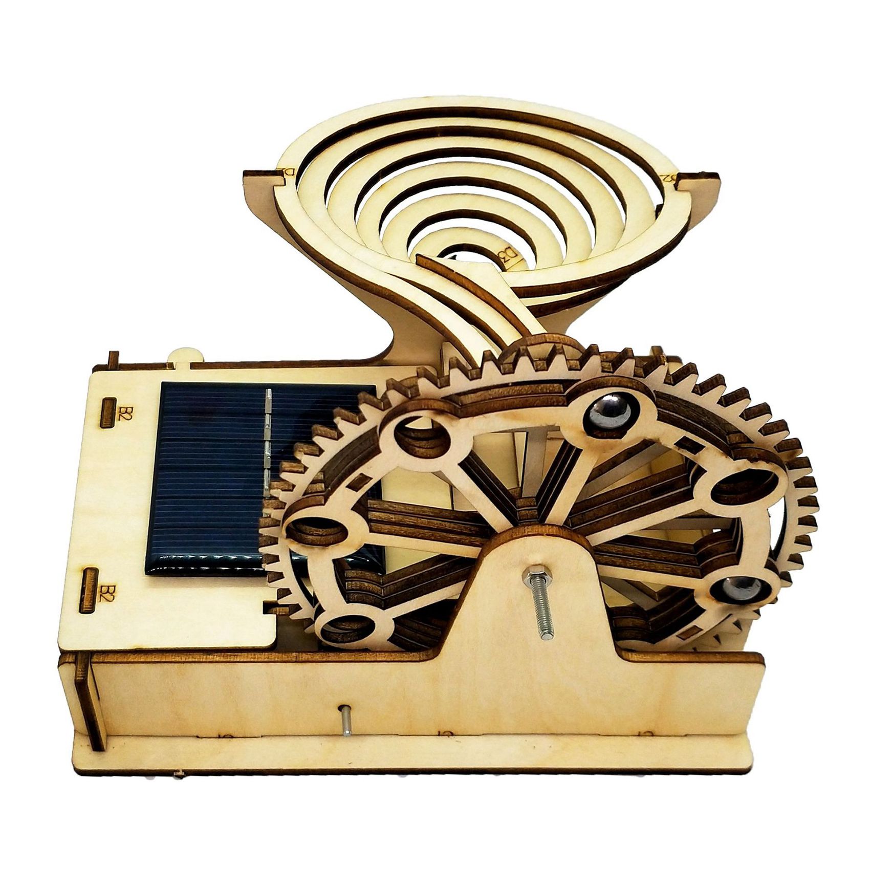Running Gear Track - Praktische 3D Houten Marmeren Run Track
