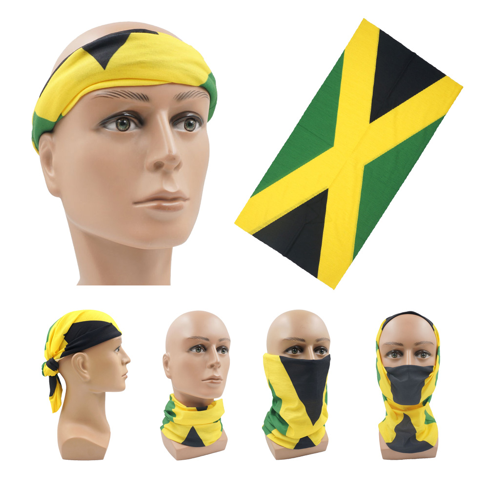 Running Gear Usa - Ademend Hardlopen Gezichtsmasker Sjaals Jamaica Vlag