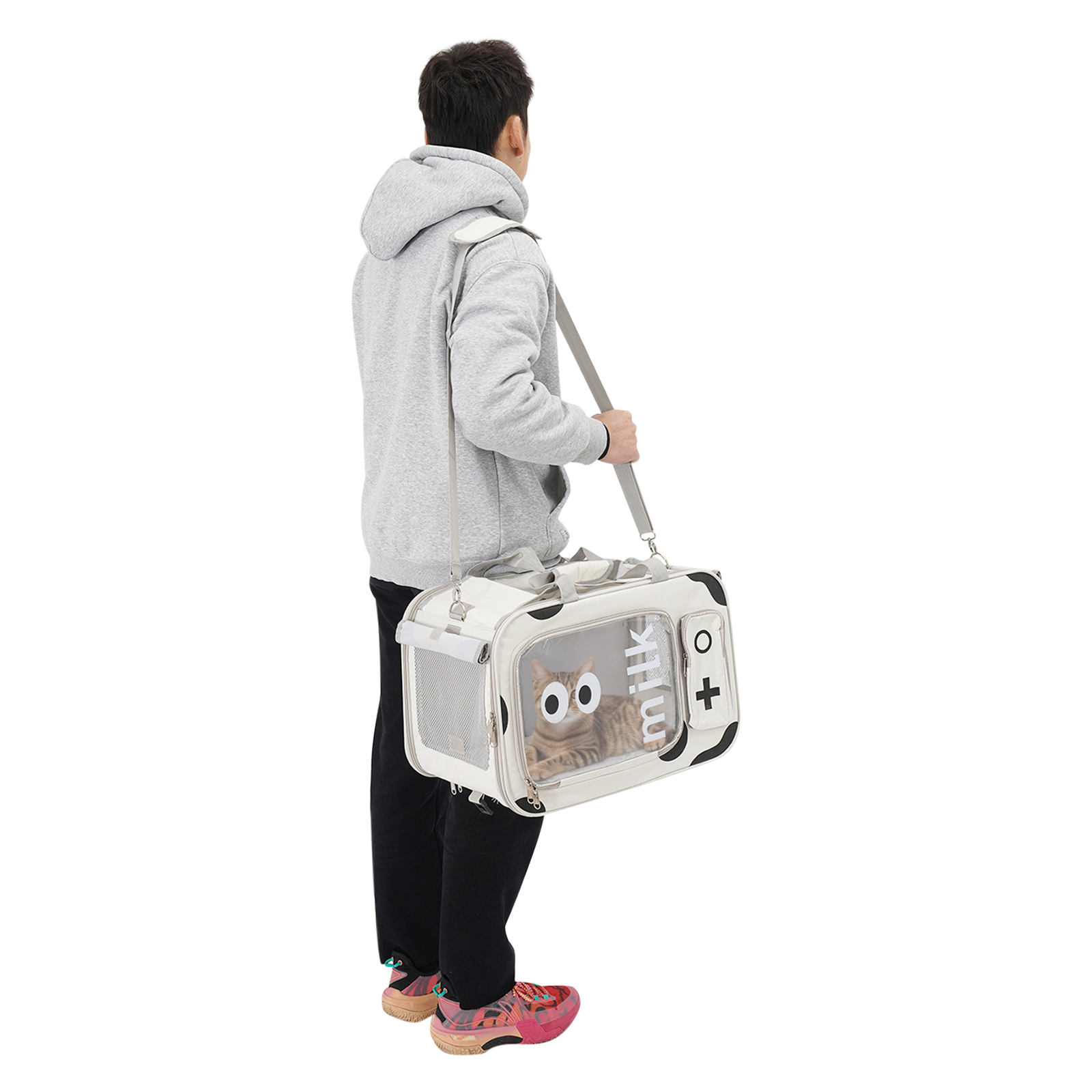 Running Gear Dog - Huisdier Rugzakdrager 48x25x32cm, Opvouwbare Kattenreistas 22lbs