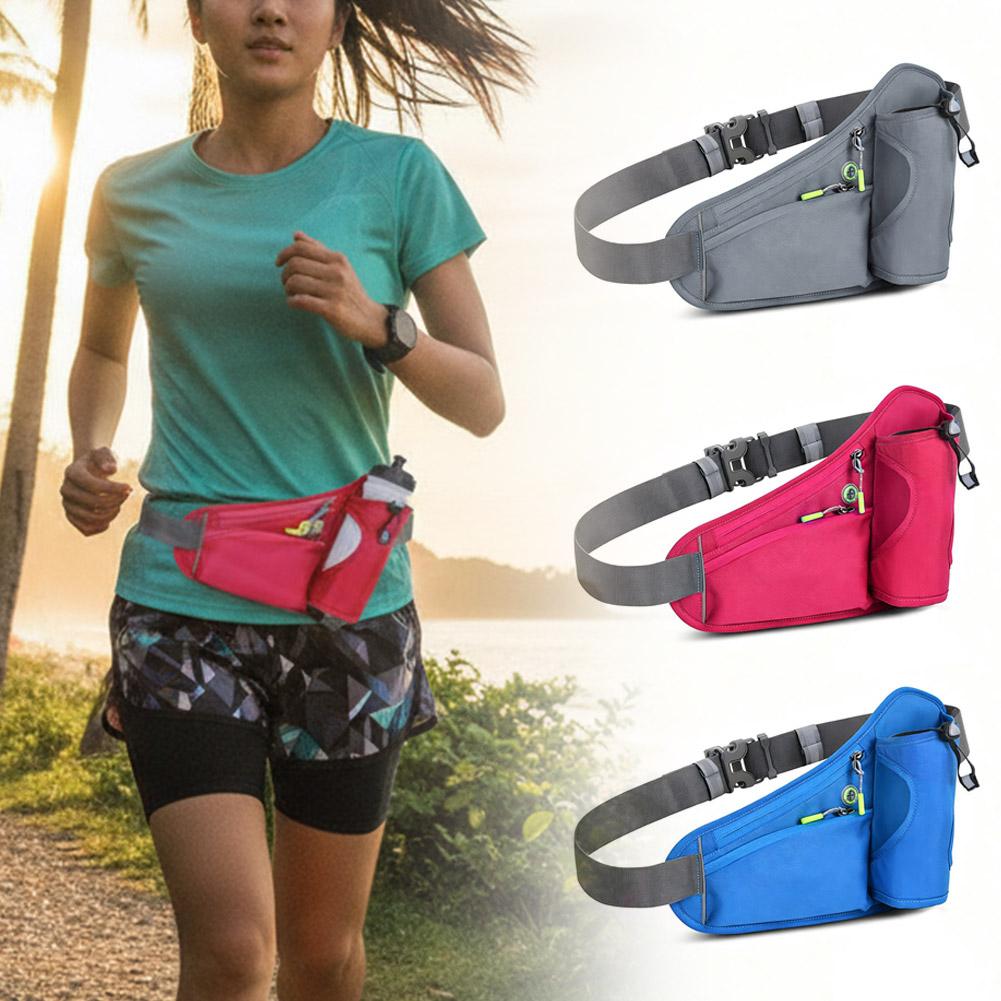 Running Zwift - Waterdichte Oxford hardloop heuptas met bidonhouder,