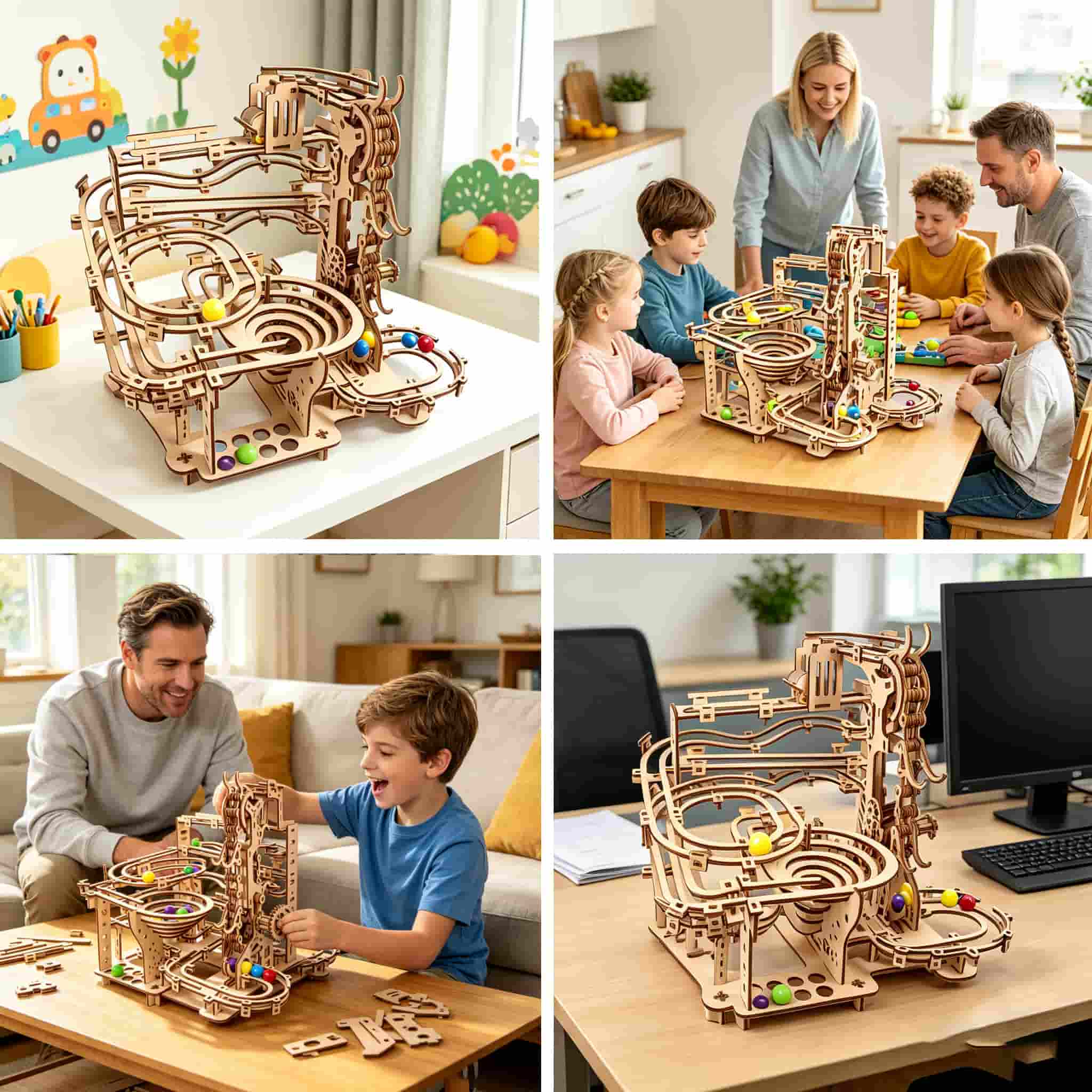 Mechanische Marble Run 3D hout - Running Gear Track recensie en prijs