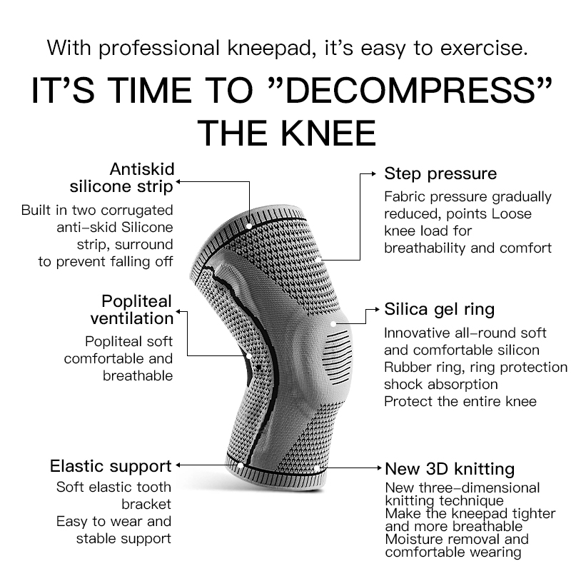   Elastische siliconen kniebra - Running Gear Usa recensie en prijs