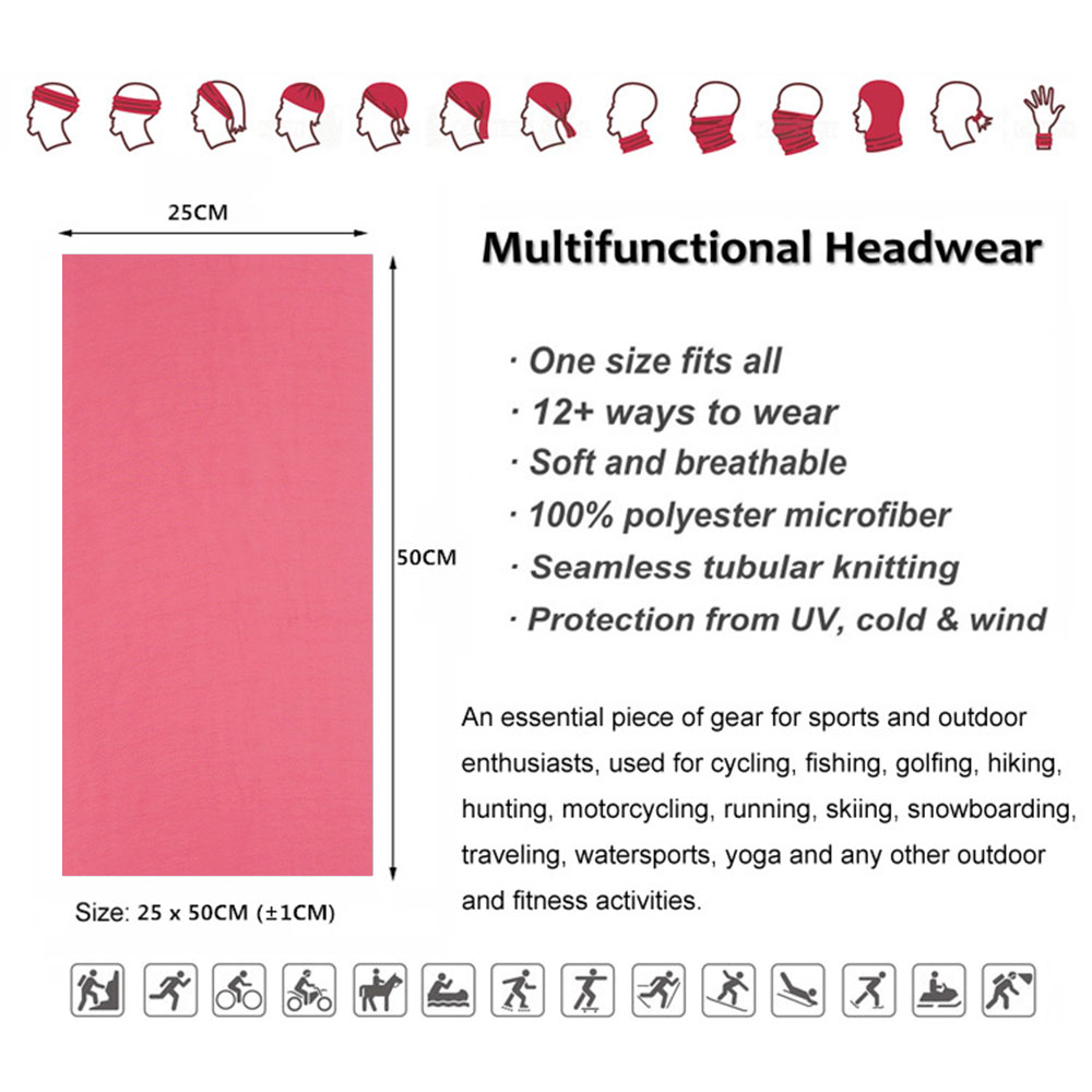Roze Naadloze Outdoor Bandana  - Running Gear Autumn recensie en prijs